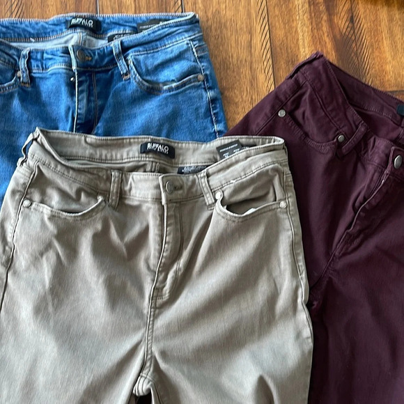 Buffalo Jeans 3 pair bundle size 6 / 28 green blue burgundy - Picture 3 of 16